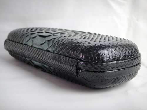 Bottega Veneta Clutches New Knot 8652 silver black green snake